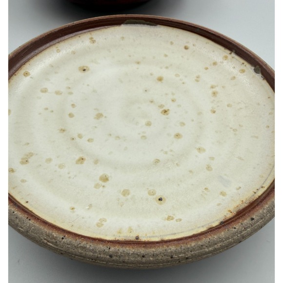 Studio Art Pottery Stoneware Hand Thrown Lidded Pot-5.5in x 4 in-VTG-Rustic - Picture 15 of 16